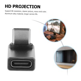 CIYODO Compatible c Adapter 8k Display 90 Degree Bend Aluminum Alloy c to c Cable Connector