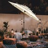 Yescom 9ft 3 Tier UV70+ Solar Powered LED Patio Umbrella