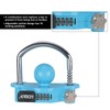 LCGP Blue Trailer Hitch Lock with Combination Lock, Fits 1-7/8,2