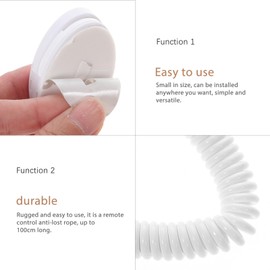 UKCOCO 4pcs Retractable Remote Control Tether, Remote Control Security Lock TV Remote Holder Retaining Curly Wire