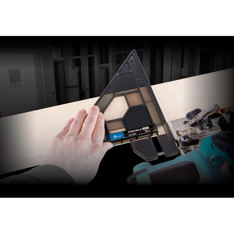Shinwa Sokutei 78290 Circular Saw Guide Ruler, Triangle Polyka, 5.9