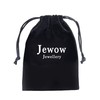 Jewow Men's Solid Stainless Steel Curb Chain Necklace Width 6/8/10/12