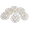 Pack of 6 Floral Lace Round Doilies 100% Polyester Traditional