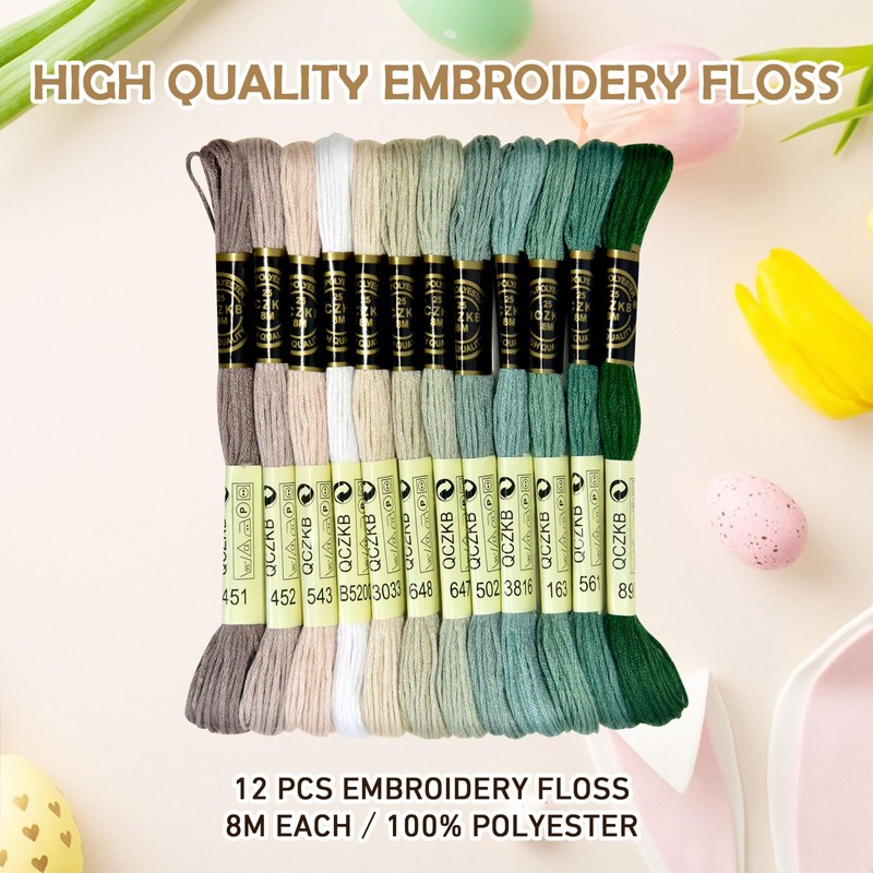 Premium Rainbow Color Embroidery Floss - Cross Stitch Threads -