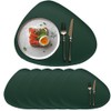 Placemats, Round Placemats Faux Leather Heat Resistant Placemats for Dining