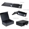 Black Luxury Magnetic Gift Box with Satin Lid Ribbon Foldable