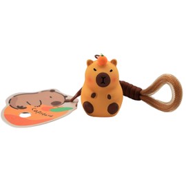 SPEEDYUNI Cute Capybara Keychain, Adorable & Trendy Animal Accessories with Unique Styles, Perfect for Bags, Keys, and Gifts (Chilling with Orange)