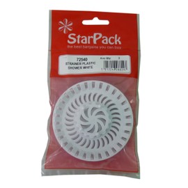 Plastic Shower Strainers White 2 Pc/S