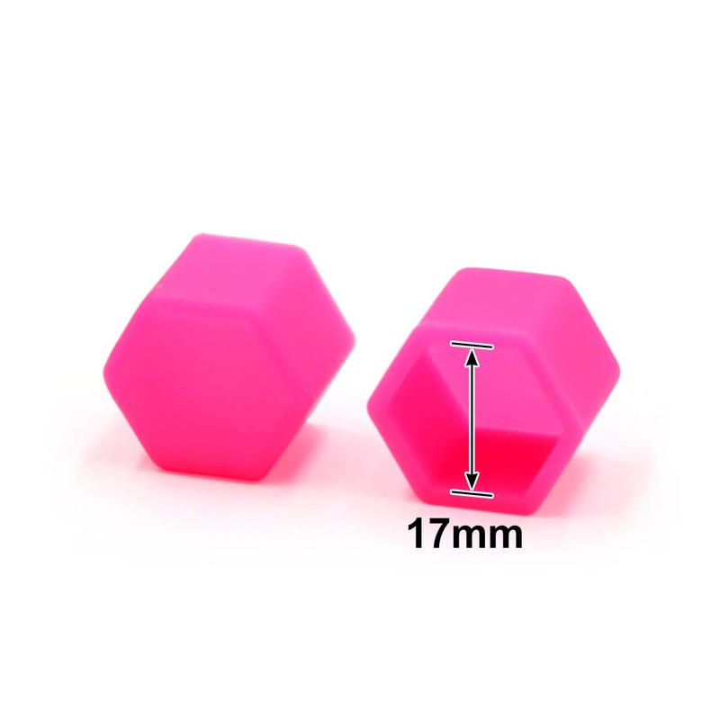 Sourcing Map 20 Pcs 17 x 19 mm Pink Glowing
