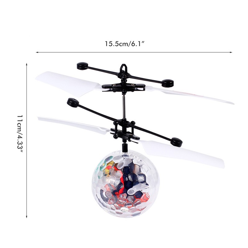 LED Luminous Electric Flying Ball Helicopter for Kids Induction Flying