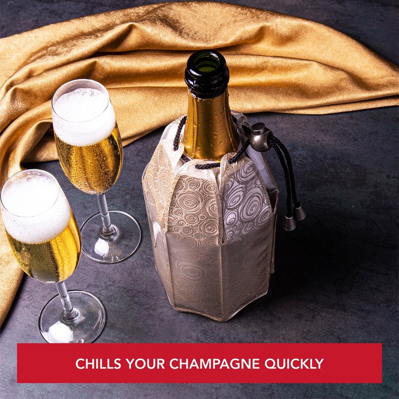 Vacu Vin Rapid Ice Champagne Cooler - Platinum, 44 cm
