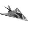 F117 Nighthawk Stealth Aircraft Christmas Bauble Decoration Xmas Noel (Silver)