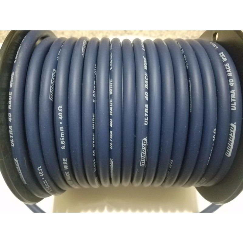 Moroso 8.65mm MOROSO ULTRA 40 ohm Race Wire BLUE silicone