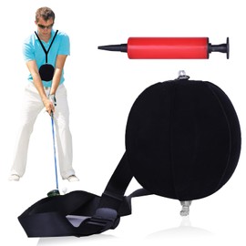 Kinwodon Smart Golf Ball, Golf Swing Trainer Aid Smart Ball Golf Trainer with Inflator Pump Swing Training Aids Adjustable Smart Ball Golf Swing Trainer Practice Training, Aid Posture