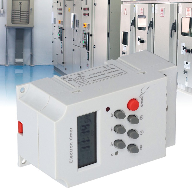 Electronic Timer Switch DIN Rail LCD Microcomputer Electron Intelligent Controller