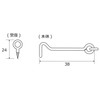 Waki Sangyo VC-007 Iron Nickel Stopper, Wooden Door, Furniture, Simple