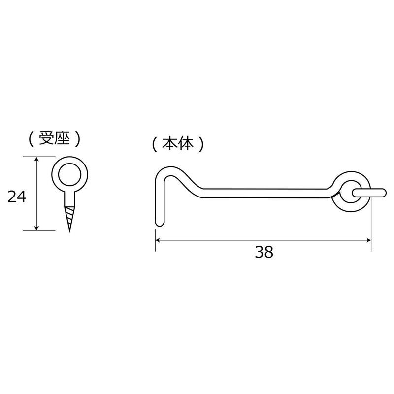 Waki Sangyo VC-007 Iron Nickel Stopper, Wooden Door, Furniture, Simple