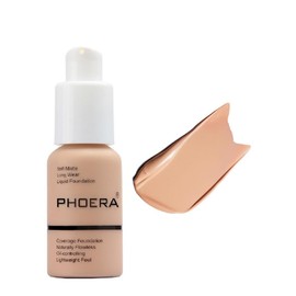 PHOERA Foundation,Flawless Soft Matte Liquid Foundation Oil Contro Concealer Waterproof Full Coverage Foundation Makeup .(1 Pcs-103# Warm Peach)