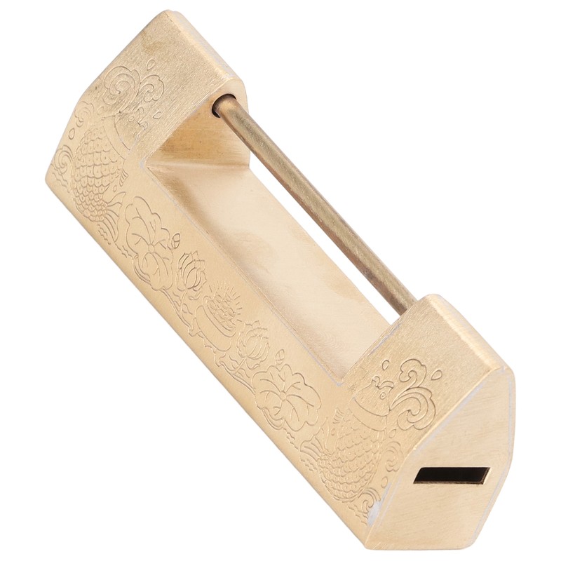 Antique Style Padlock 5cm Spacing Horizontal Lock with Key for