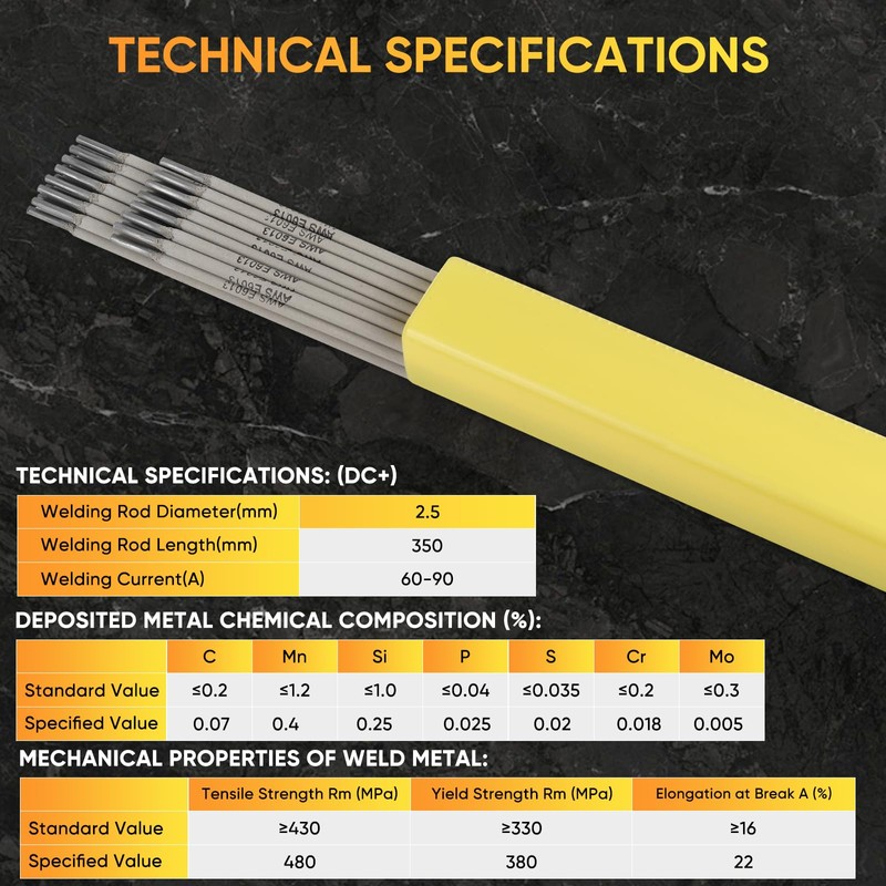 Arcomin E6013 3/32" Welding Rods 2LB - Carbon Steel Stick