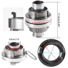 Supertool Storz Suction Connection 40 mm Aluminium Pressure Coupling for Fire Pipes Hose Connector Fixed Hose Accessories C