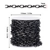 33FT Black Paperclip Chains Spool, 5mm Aluminum Link Chain Roll