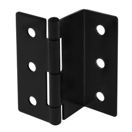 GBGS 6 Pcs 3" High Half-Surface Chest Hinges,Black Offset Hinge for 1" Thick Door Panel,Max Load 66lb