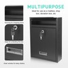 RQUNA Locking Steel Mailbox, Wall Mounted - Post Office Box,