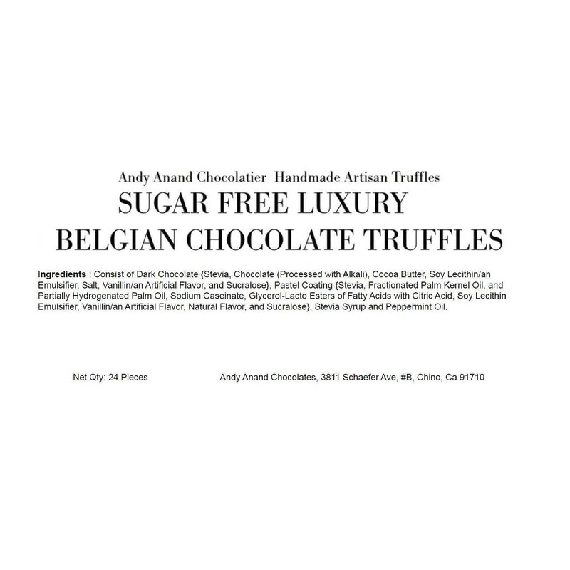 Andy Anand 48 Pieces Sugar Free Belgian Chocolate Truffles, Ship