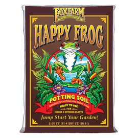 FoxFarm Happy Frog Potting Soil, 2cu ft - for Indoor/Outdoor Container Plants, Improves Root Efficiency, pH Adjusted for Optimal Nutrient Uptake - Contains Mycorrhizae and Humic Acids