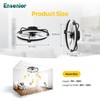 Ensenior 20'' Low Profile Ceiling Fans with Lights and Remote,