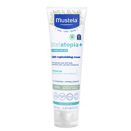 Mustela Stelatopia+ - Lipid-Replenishing Cream - Moisturizer for Eczema-Prone Skin - With Natural Sunflower Oil and Prebiotic - For Babies, Kids & Adults - Fragrance Free - 5.07 fl oz