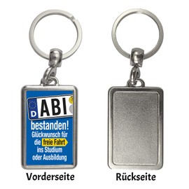 Abi bestanden Keyring with Saying Viel Erfolg im Studium oder Ausbildung Abiturprüfung bestanden Original geistreich Glückwunsch und Gratulation zur Reifprüfung, multicoloured