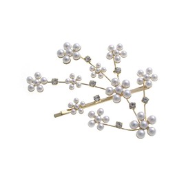VingTAINE H7436-G- Pearl, Bijou Flower Hairpin, Simple, Hair Accessory, Elegant, Cute,