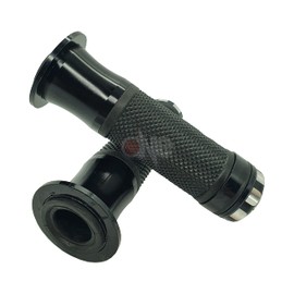 one By Camamoto Verve 77344316F Set of Pair of Grips Black Compatible with Motorcycle and Scooter with Optimal Grip, Easy Installation, Diameter Left 22 mm / Right 25 mm - Length 135 mm