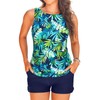 Tankini Swimsuits with Shorts - Two Piece Tummy Control Bathing