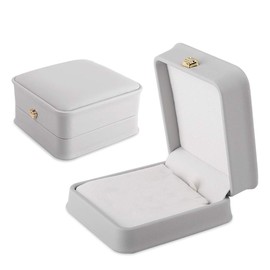 Rolin Roly 2pcs Jewellery Box PU Leather Gift Boxes Jewellery Gift Box Organiser Engagement Ring Necklace Bracelet Wedding Ring Mother's Day Valentine's Day (Small Pendant Box)