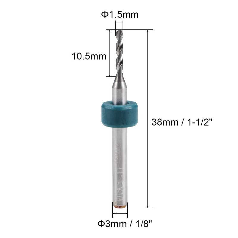 sourcing map PCB Drill Bits 1.5 mm Carbide Turning Tool