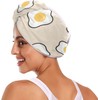 Toalla de microfibra para el cabello con botón absorbente y