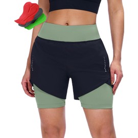 Sportneer Women's Padded Cycling Shorts with Pocket MTB Cycling Shorts Women's Padded Cycling Shorts Women's Cycling Shorts Mountain Bike Cycling Sports Cycling Outdoor