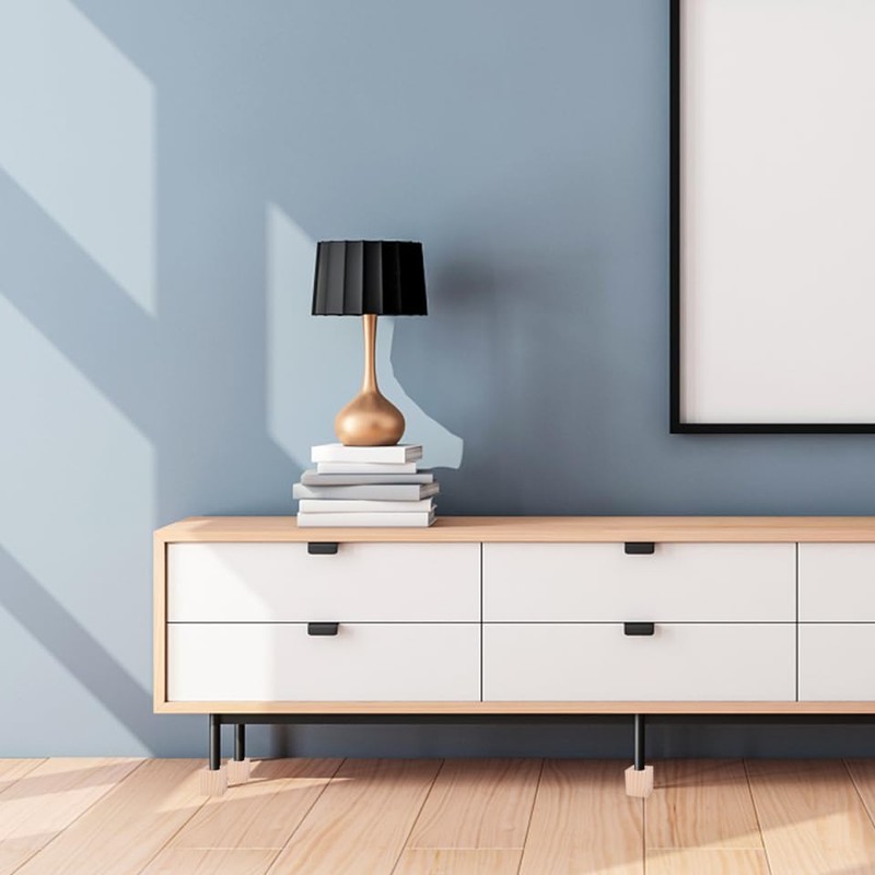 NUOBESTY Solid Wooden Round Furniture Leg Risers Blank Wood Lifters