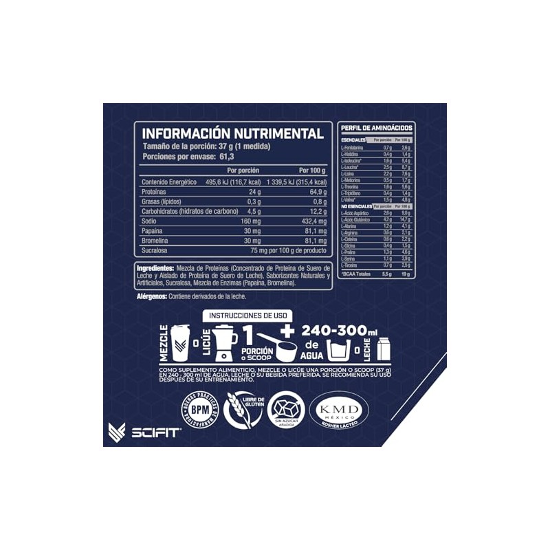 Scifit Protena Whey 24 g de Protena 100 Whey Protein