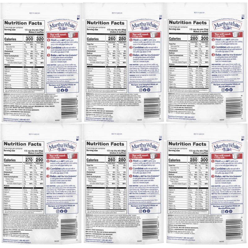 Martha White Muffin Mix Sampler Package with Favorite Banana Nut