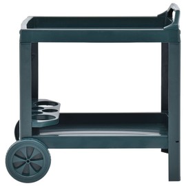 Matalde Beverage Cart Green 27.2"x20.9"x28.3" Plastic