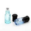 GSHLLO 10 Pcs 3ml Refillable Colorful Glass Roller Bottles Roll