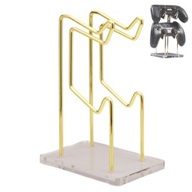 Game Controller Holder, Game Controller Holder Stand, Controller Holder Made of Metal, Gaming Controller Holder Stand, Space-Saving, Game Console Accessories, for Gamepad, Headset Placing