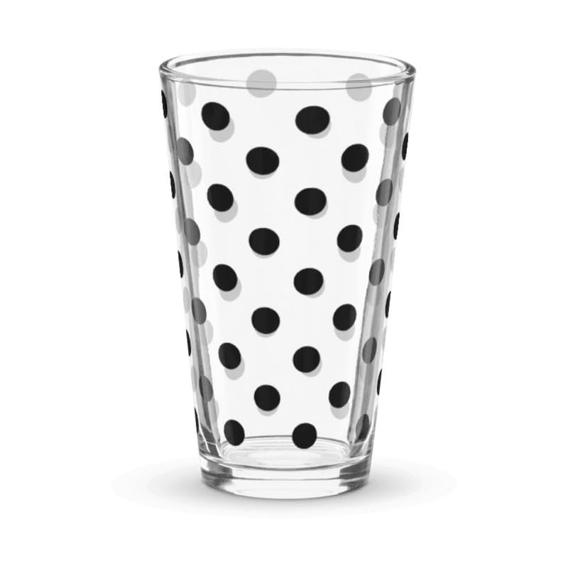 Moonlight4225 Polka Dots Pint Glass, Polka Dot Pint Glasses, 16oz