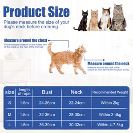 Kcysta Cat Harness and Lead Set Escape Proof, Cat Vest Harness and Leash Set, Adjustable Cat Harness Escape Proof with Reflective Strip for Outdoor Walking, Training (Pink, L）