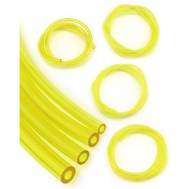 QWORK® 4 Pieces Universal Fuel Line, Petrol Fuel Line Hose Tube,2 x 3.5mm, 2.5 x 5mm, 3 x 5mm, 3 x 6mm for Chainsaws, Blowers, Pressure Washers,1m
