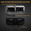 Headlight Housing Base with Chrome Dual Headlight Bezel Fit For